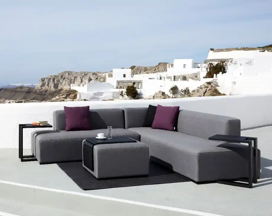Lounge IOS sofa terraza tapizado gris - Sofas terraza