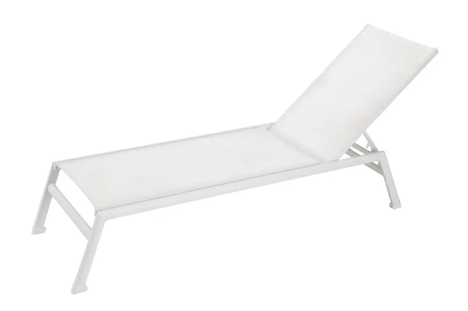 Tumbona Berna aluminio textilene blanco - Tumbonas aluminio