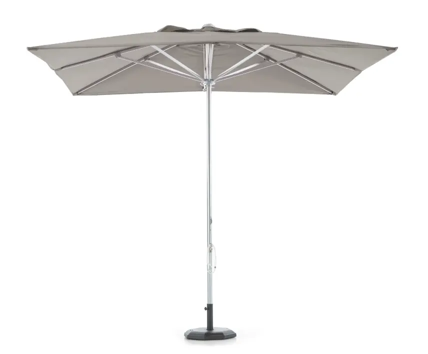 Parasol aluminio lona taupe 300×300 - Parasoles aluminio