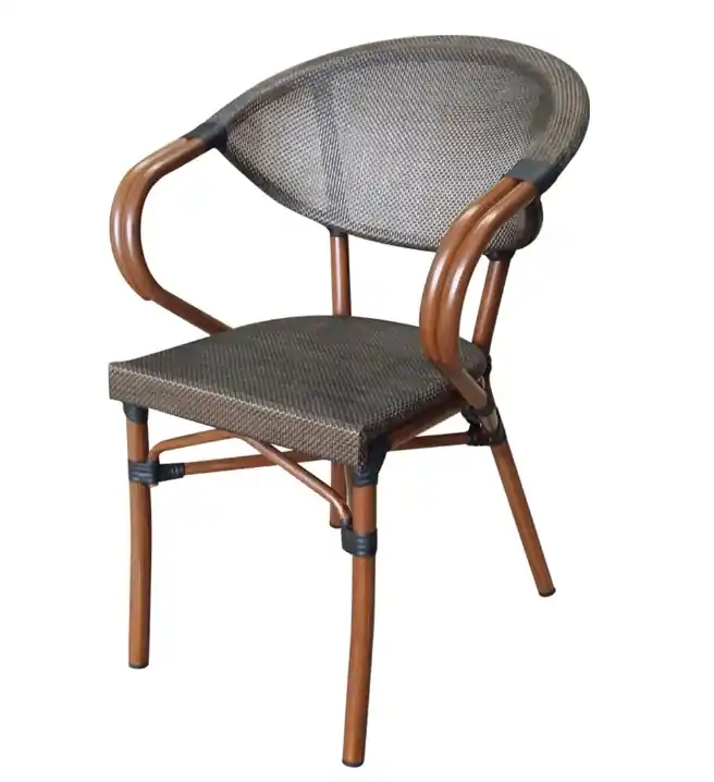 Sillon parisino bambu textilene marron - Sillas hosteleria