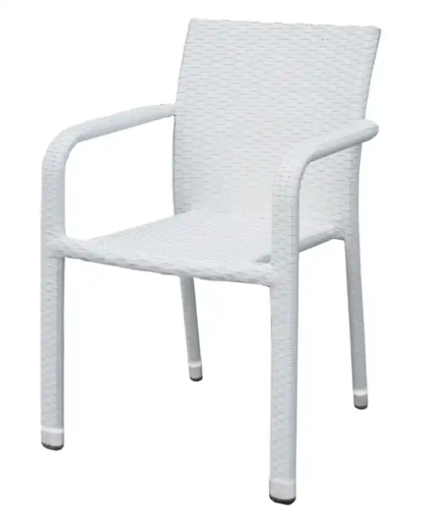 Sillon de terraza ratan blanco Sparky - Sillas de rattan