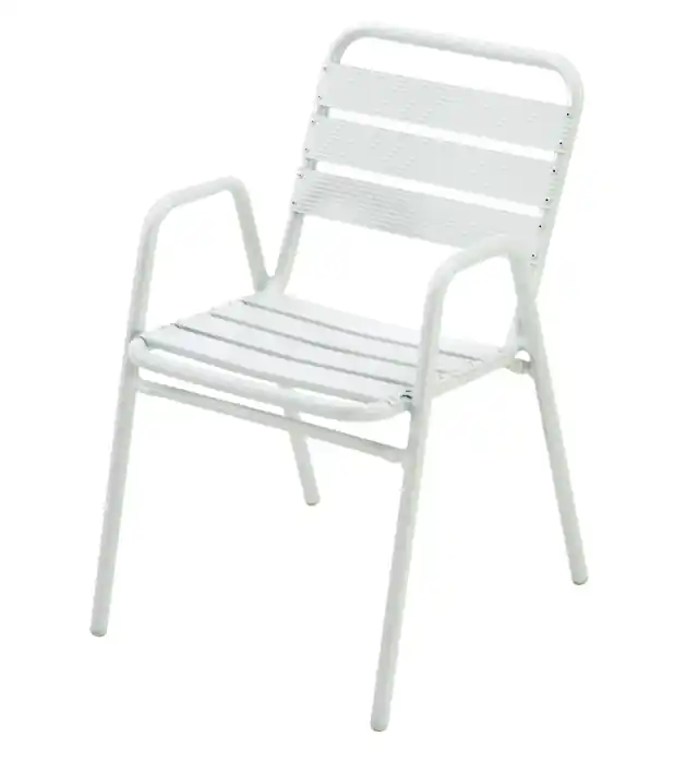 Sillon retro lamas aluminio blanco - Sillas hosteleria