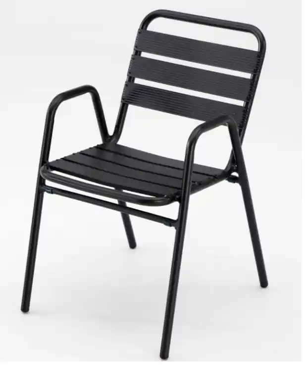 Sillon retro lamas aluminio negro antracita - Sillas hosteleria
