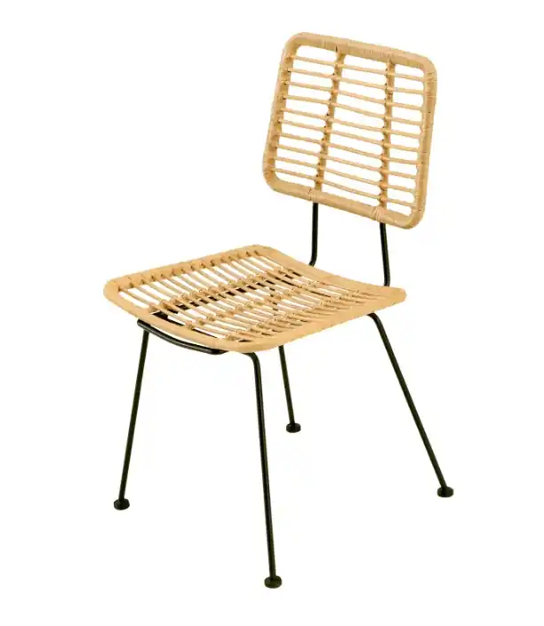 Silla vintage ratan natural moon - Sillas de rattan