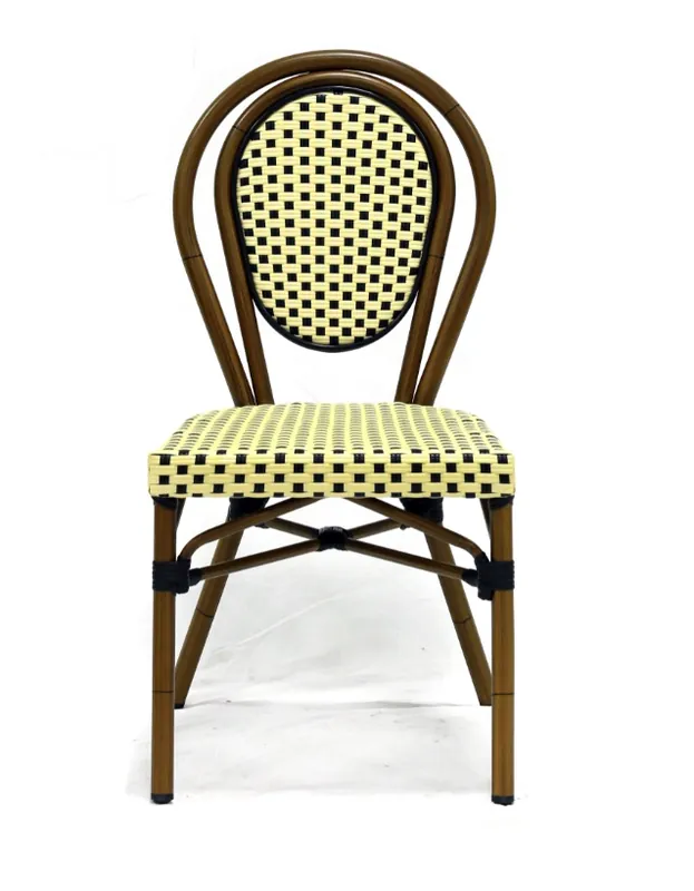 Silla parisina Thonet ratan negro marfil - Sillas hosteleria