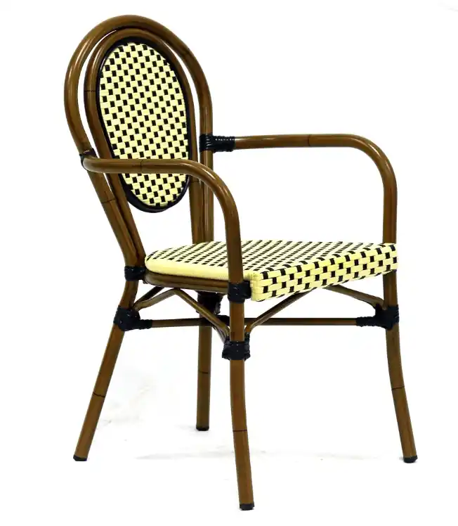 Sillon parisino Thonet ratan negro marfil - Sillas hosteleria