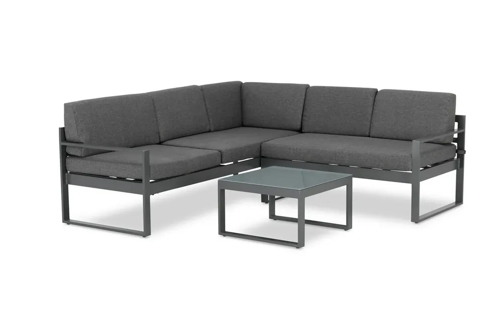 Set Tirol sofa rinconera gris antracita - Sofas terraza
