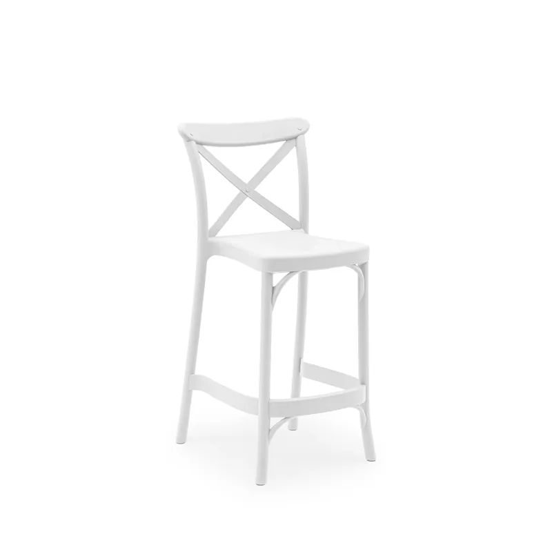 Taburete Capri polipropileno fibra de vidrio blanco - Taburetes hosteleria