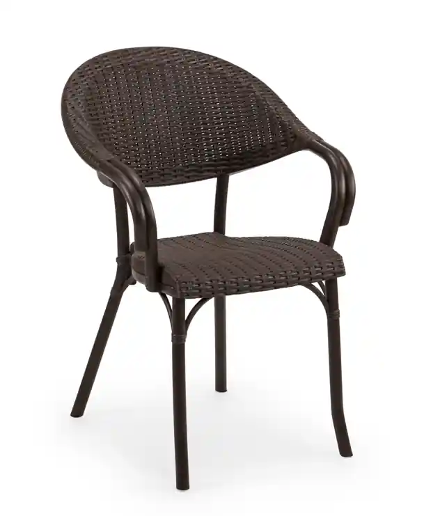 Sillón Flash polipropileno imitacion rattan wengue - Sillas hosteleria
