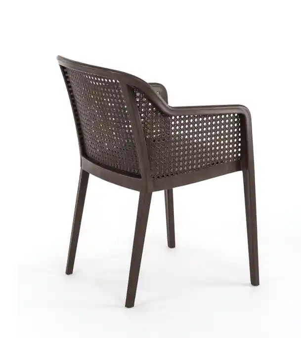 Sillon apilable Eight fibra de vidrio wengue - Sillas hosteleria