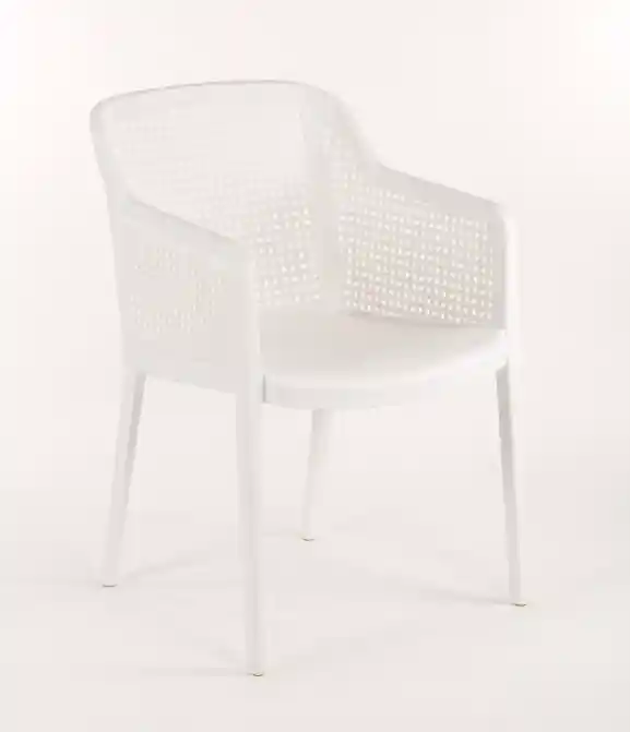 Sillon apilable Eight fibra de vidrio blanco - Sillas hosteleria