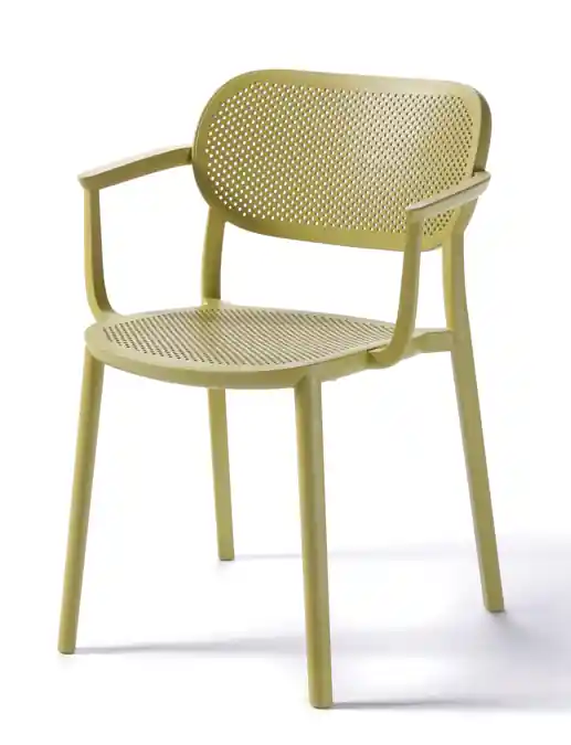 Sillon Nuta tecnopolímero mostaza - Sillas hosteleria