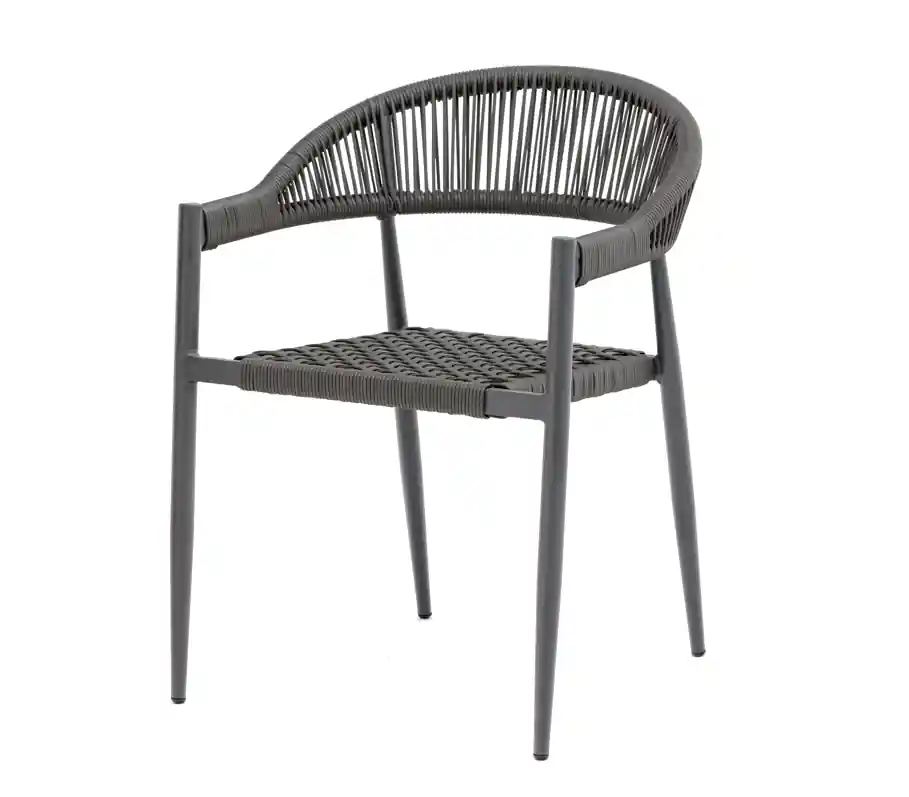 Sillon Zauri cuerda gris antracita - Sillas de rattan