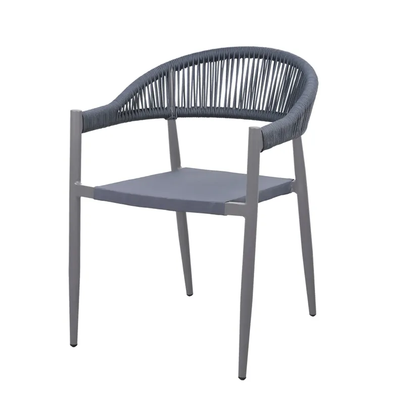 Sillon Liko cuerda gris claro - Sillas de aluminio