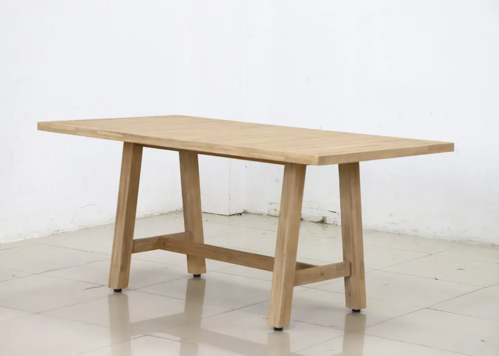 Mesa alta Bar Eiger terraza y jardin madera acacia 156×90 - Mesas de madera