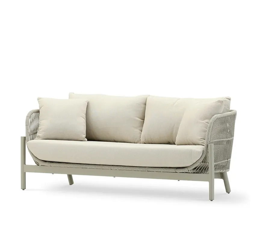 Sofa terraza cuerda gris 2 plazas Neptuno 171 cm - Sofas terraza