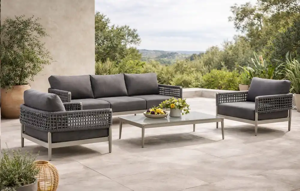 Set de Jardín Brisa – Sofá 3 plazas, 2 sillones y mesa de centro - Sofas terraza