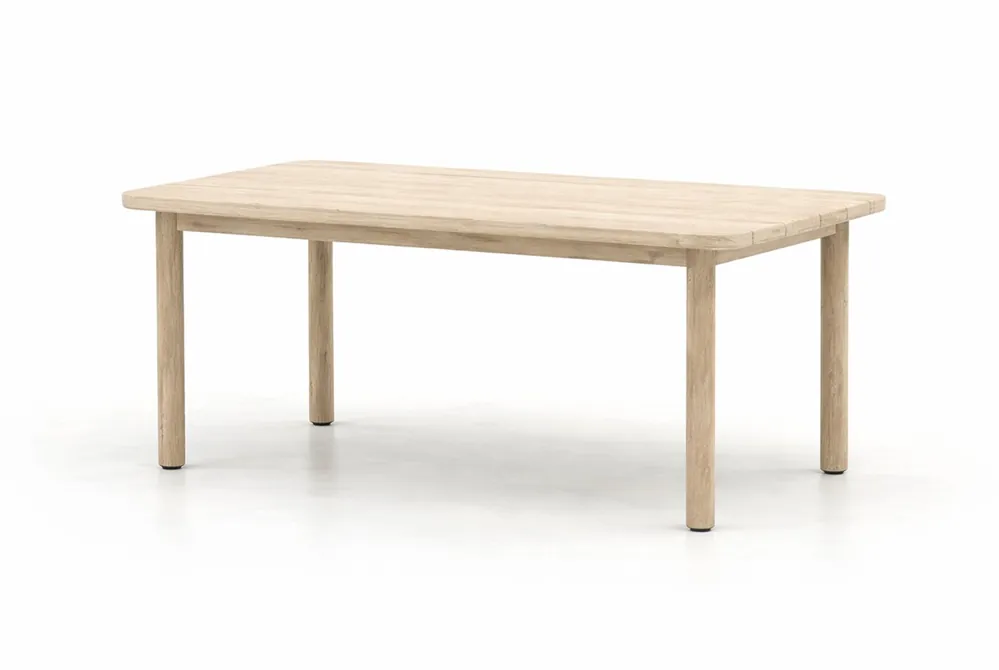 Mesa alta Glacier de exterior en madera de acacia 180x100x93 cm - Mesas de madera