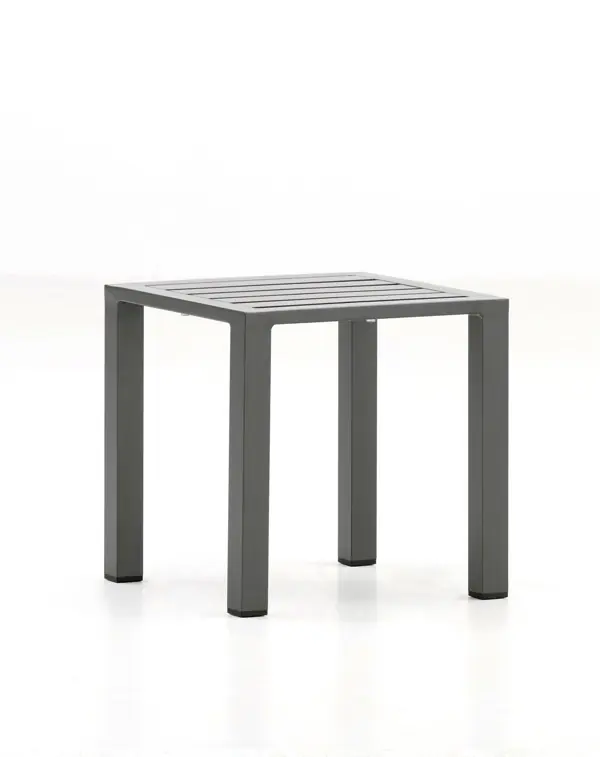 Mesita aluminio antracita Alpha 40×40 - Mesas de alumnio