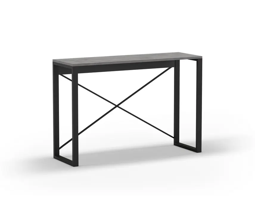 Consola Archie gris efecto piedra negro 110 cm - Consolas