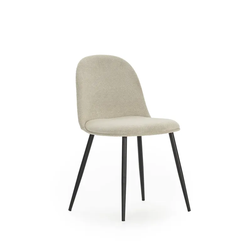 Silla Malila color beige y patas metálicas - Sillas