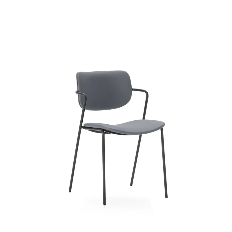 Silla Maika tapizado gris marengo patas metálicas - Sillas