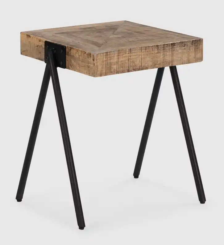 Mesa de rincon indra madera mango 45×45 - Mesas de centro y auxiliares
