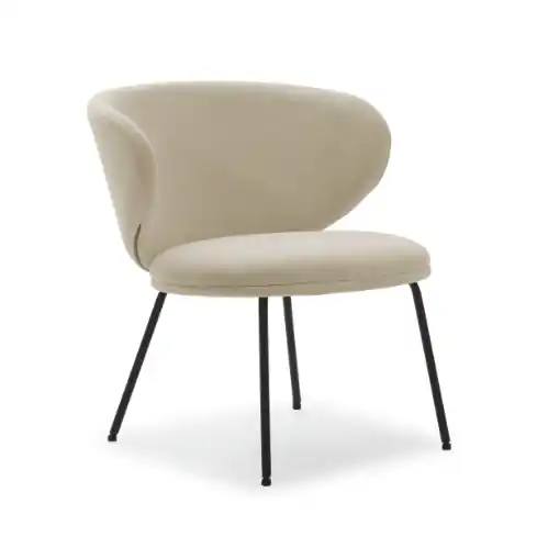 Butaca curva Rush color beige - Sillones butacas divanes