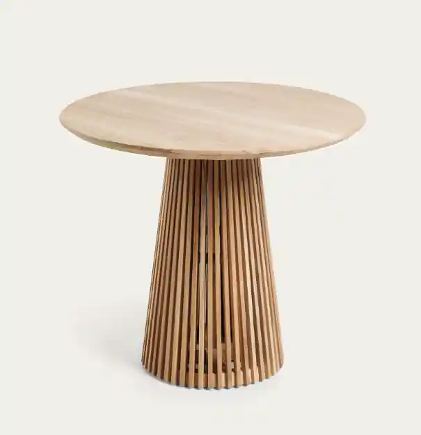 Mesa redonda Art madera de teca natural 90 cm - Mesas de comedor