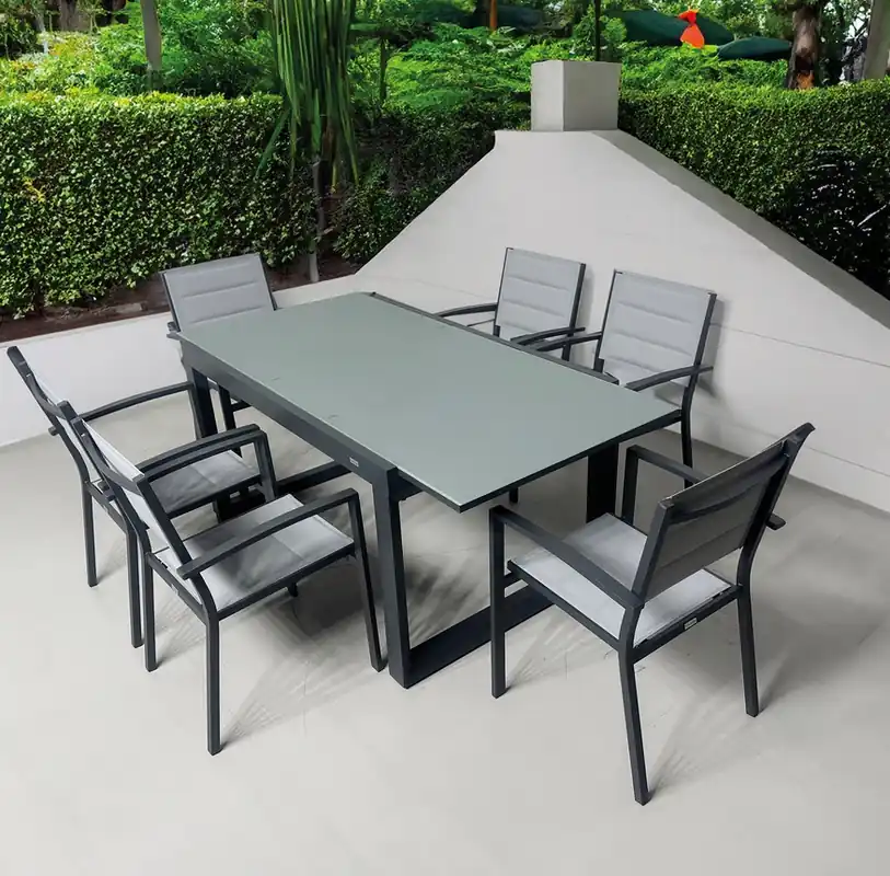 Conjunto de terraza aluminio antracita Altea - Conjuntos aluminio