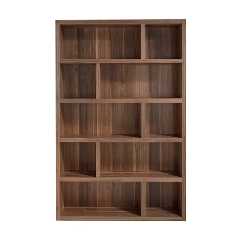 Estanteria libreria de madera de nogal - Estanterias