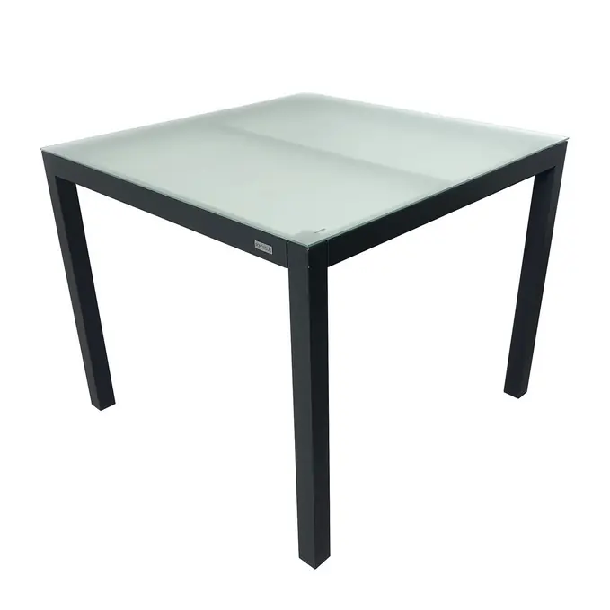 Mesa terraza cuadrada aluminio antracita benidorm 90×90 - Mesas de alumnio