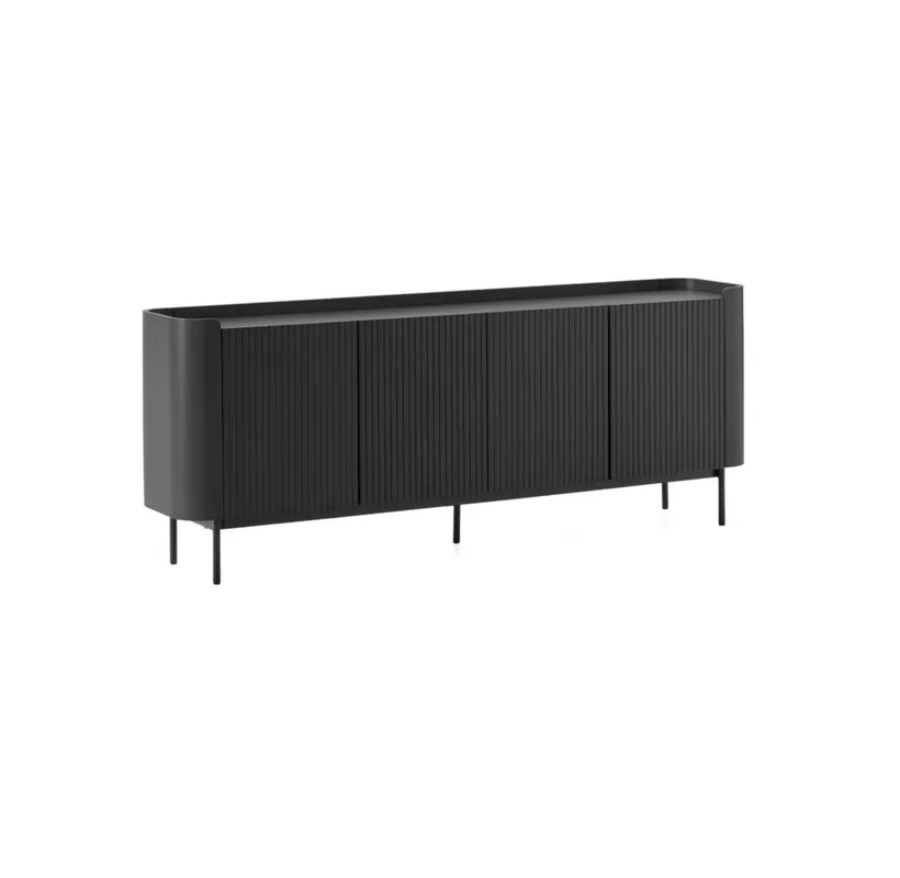 Aparador 4 puertas negro mate WILLA 200 cm - Aparadores