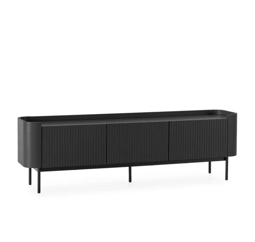 Mueble TV WILLA negro mate 180cm