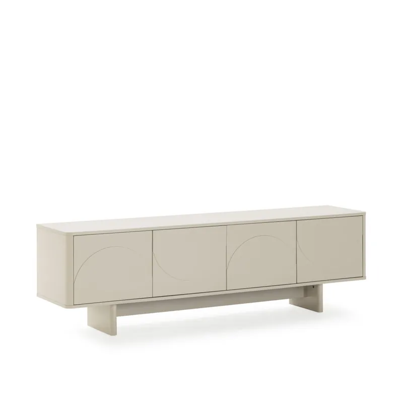 Mueble TV SOLEIL blanco mate 4 puertas 180 cm
