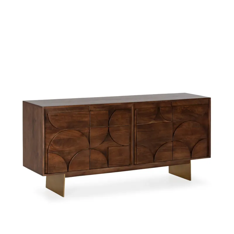Aparador TRISHA madera mango 4 puertas 165 cm - Aparadores