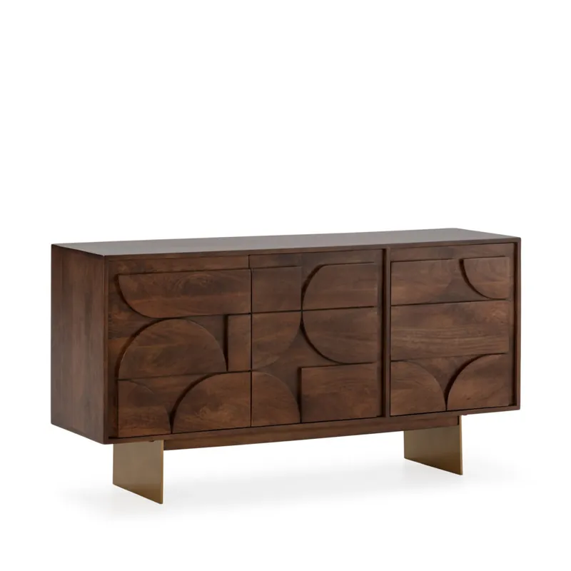Aparador TRISHA madera mango 3 puertas 145 cm - Aparadores