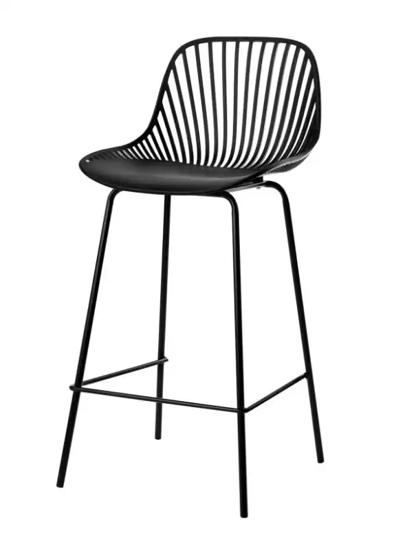 Taburete Peyton polipropileno negro 65,5 cm - Taburetes hosteleria