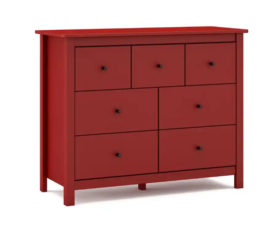 Comoda Misti madera de pino burdeos 110cm - Comodas Sinfonier