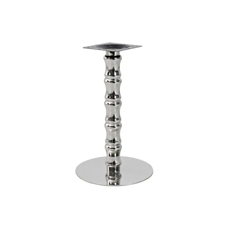 Base redonda de acero inoxidable pulido brillo 72cm - Pies y bases para mesas