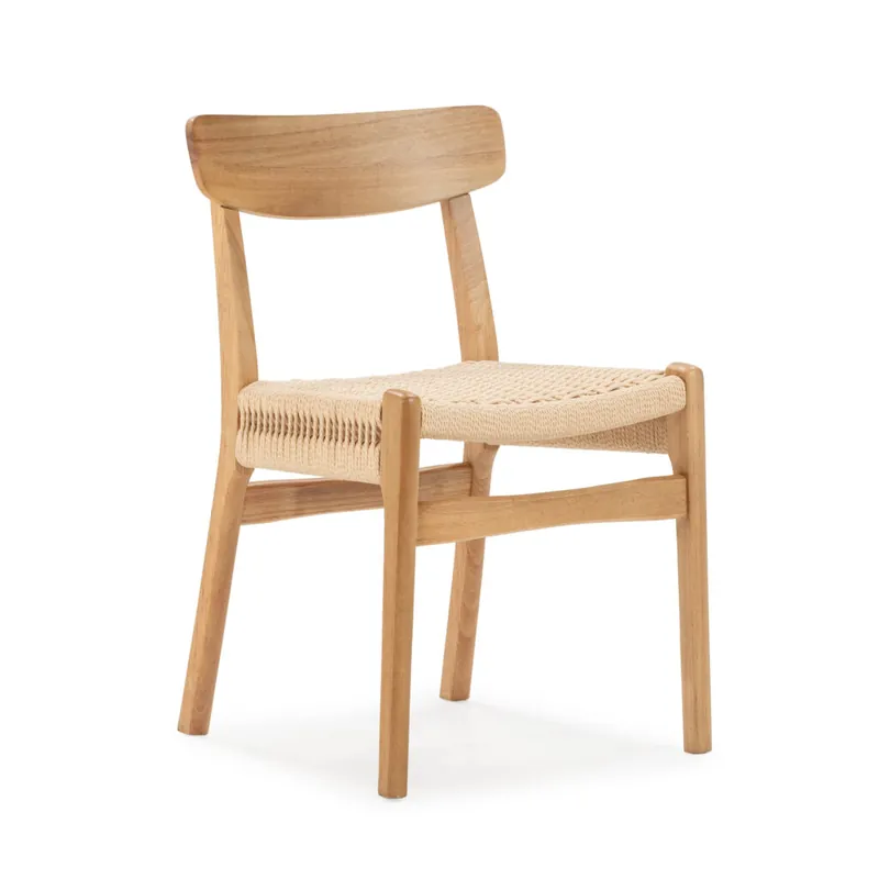 Silla BIEL roble asiento cuerda natural - Sillas