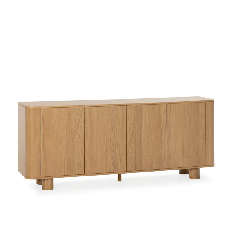 Aparador PADOC 4 puertas Roble 180 cm - Aparadores