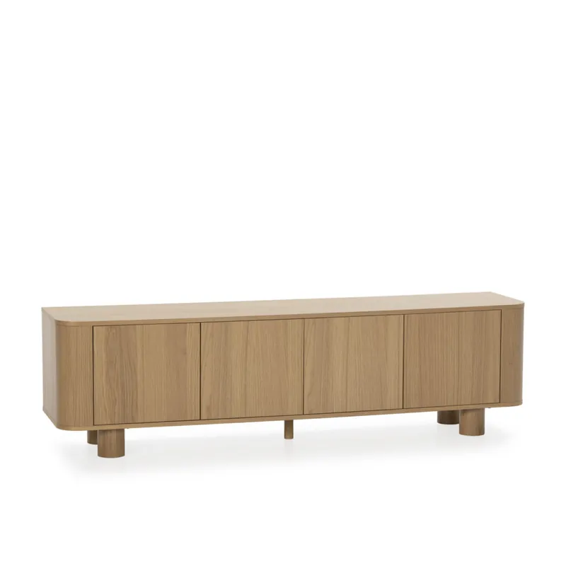 Mueble TV PADOC 4 puertas Roble 180 cm