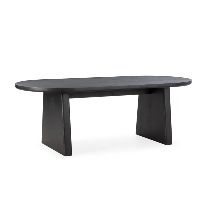 Mesa BLAIR fresno negro 220×100 cm - Mesas de comedor
