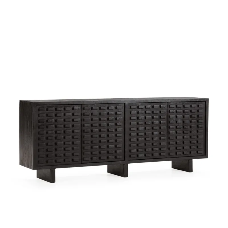 Aparador INAYA 200 cm madera de mango negro - Aparadores