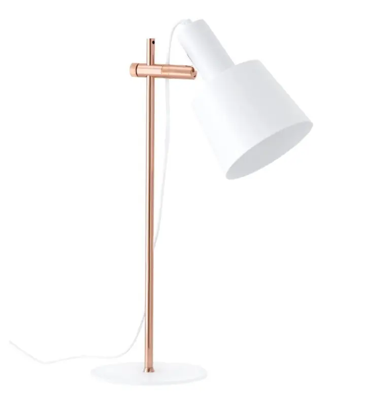 Lámpara de sobremesa Estel de metal color blanco - Lamparas sobremesa
