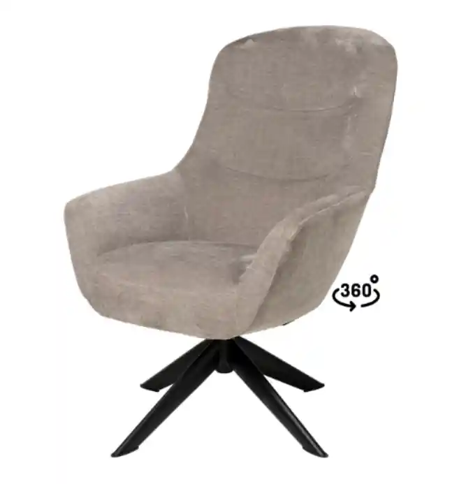 Butaca Bolonia gris claro 360º 73x98cm - Sillones butacas divanes