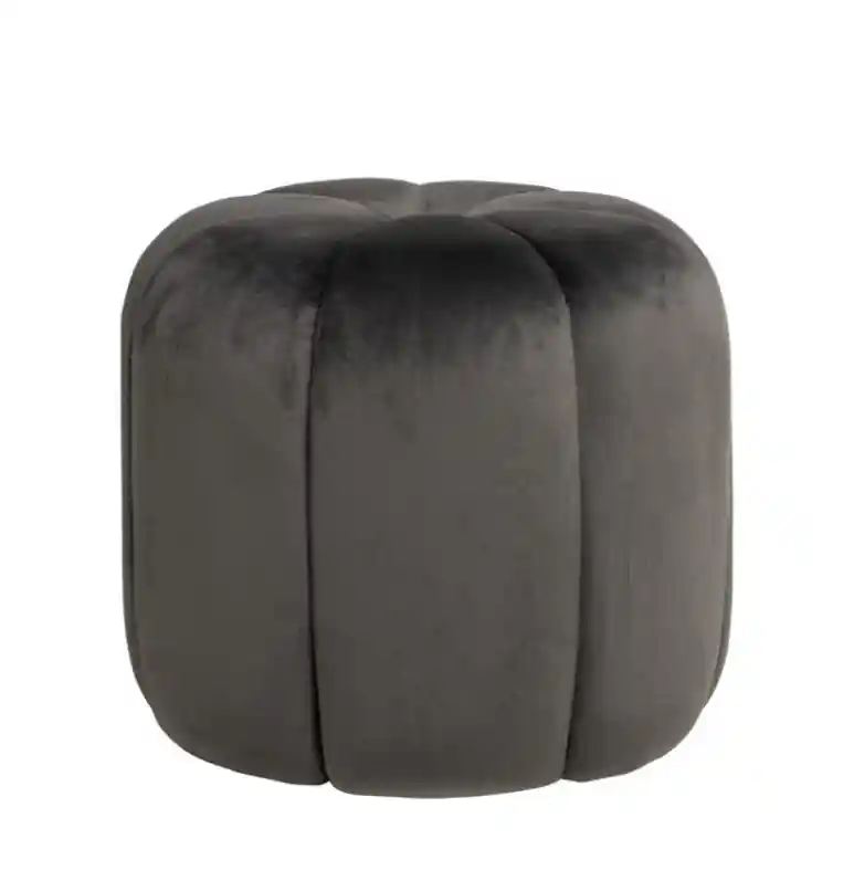 Puf Berto terciopelo gris oscuro - Puffs