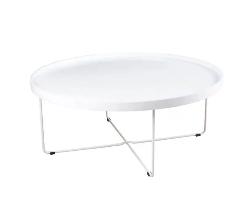 Mesa centro Bruno blanco 90 cm - Mesas de centro y auxiliares