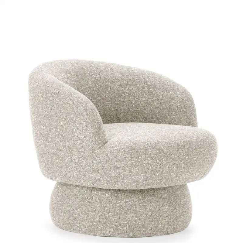 Sillón giratorio Dali tela beige - Sillones butacas divanes